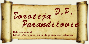 Doroteja Parandilović vizit kartica